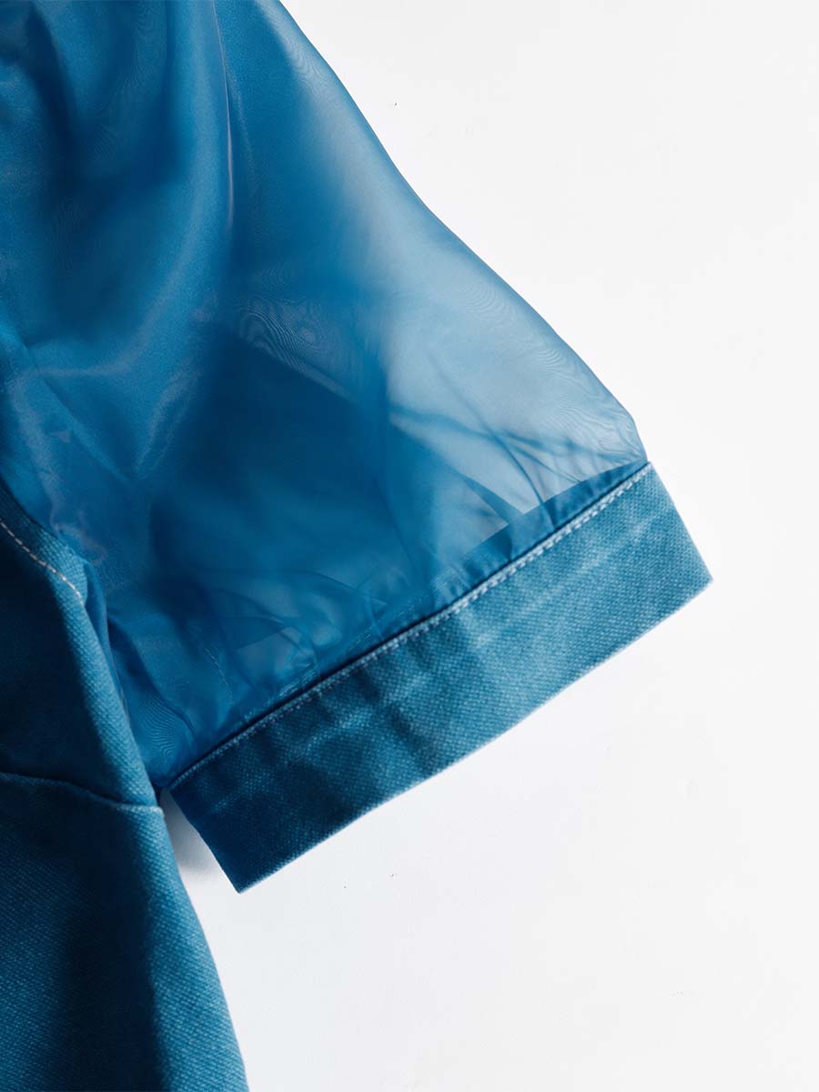 Klementine | Damen Durchgeknöpftes Jeanskleid Maxikleid - Blue - Image 5
