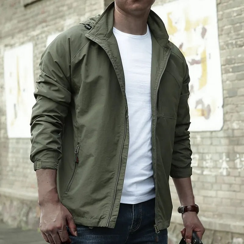 Konstantin | Herren Cargo Jacke Übergangsjacke - Khaki - Image 3