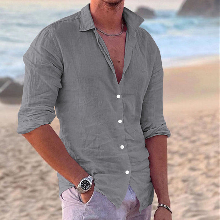 Konstantin | Herren Langarm Freizeithemd mit Kentkragen - White - Image 10