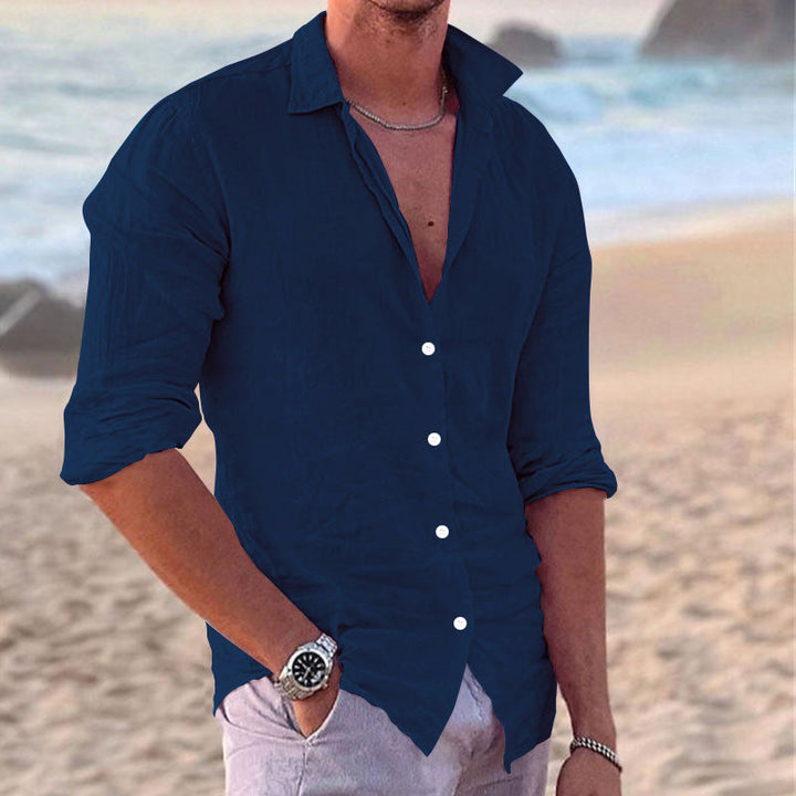 Konstantin | Herren Langarm Freizeithemd mit Kentkragen - White - Image 3
