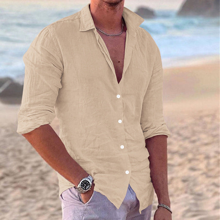 Konstantin | Herren Langarm Freizeithemd mit Kentkragen - White - Image 4