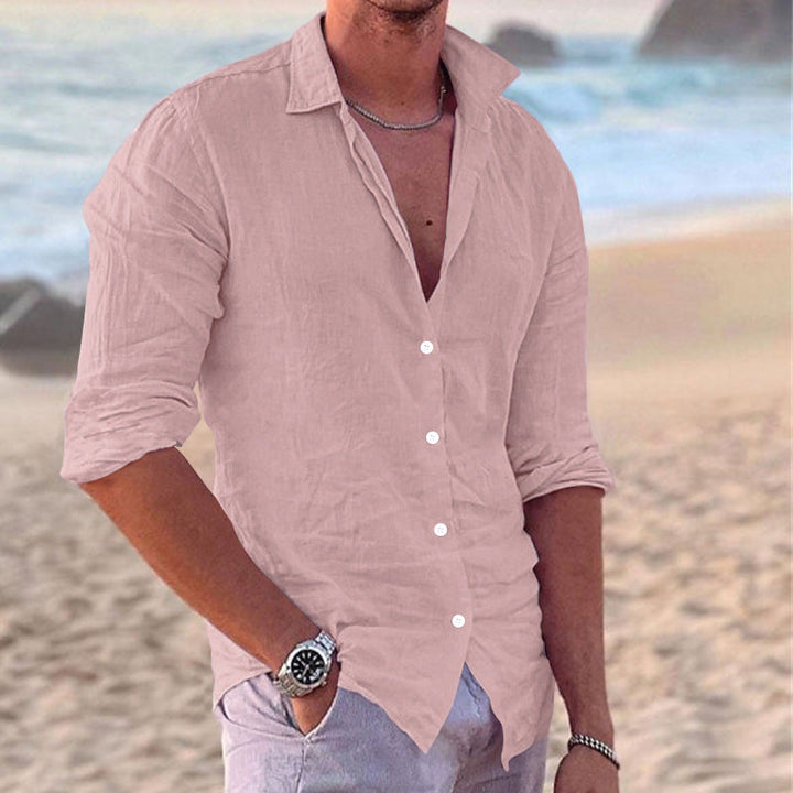Konstantin | Herren Langarm Freizeithemd mit Kentkragen - White - Image 5