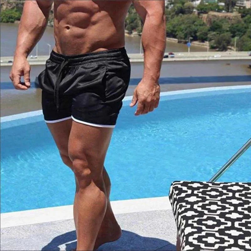 Leander | Herren Badehose Schnelltrocknend Shorts Schwarz - Black - Image 2