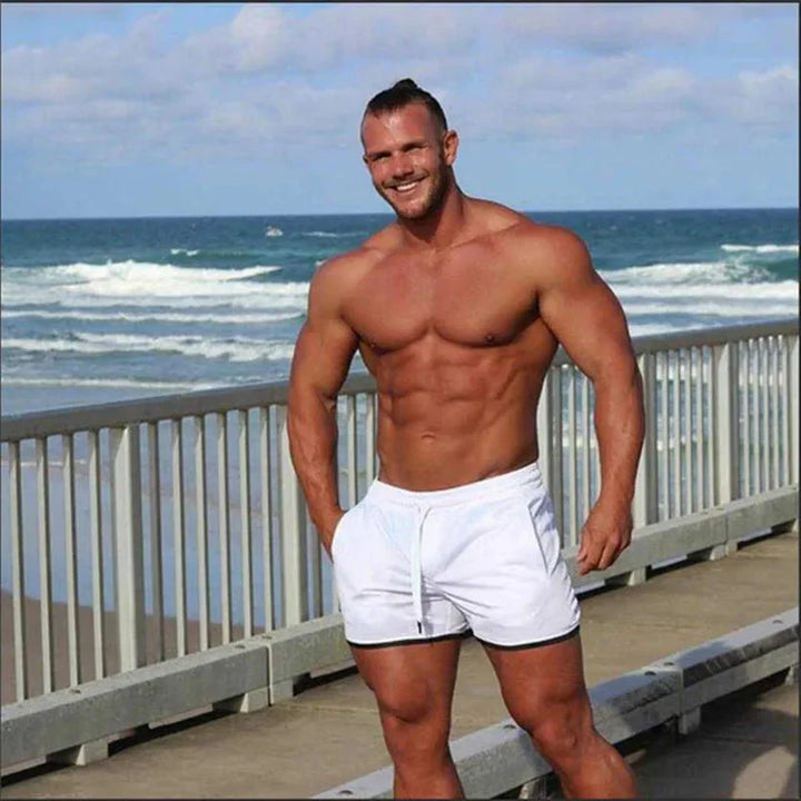 Leander | Herren Badehose Schnelltrocknend Shorts Schwarz - Black - Image 4