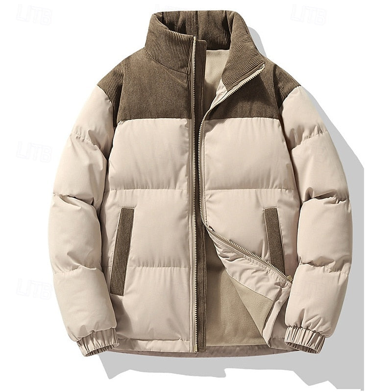 Leander | Herren Steppjacke Winterjacke mit Stehkragen - Beige - Image 10