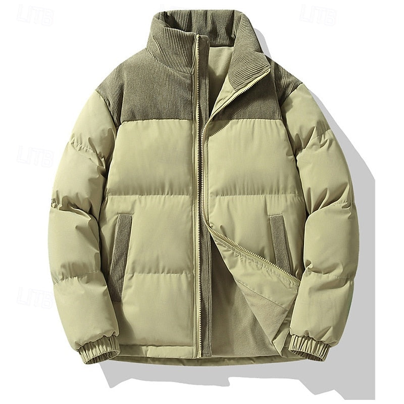 Leander | Herren Steppjacke Winterjacke mit Stehkragen - Beige - Image 11