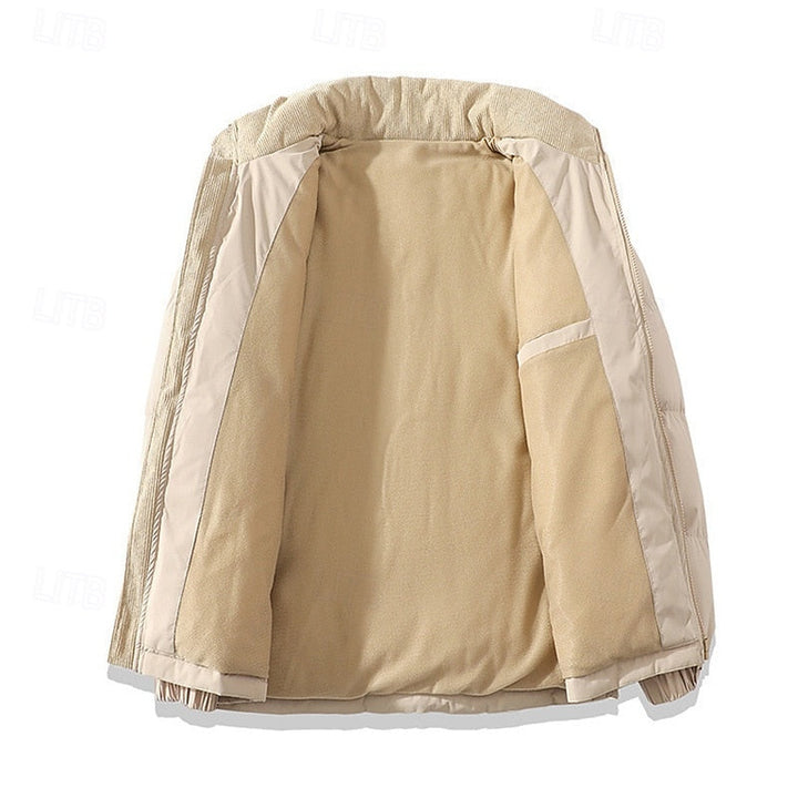 Leander | Herren Steppjacke Winterjacke mit Stehkragen - Beige - Image 2