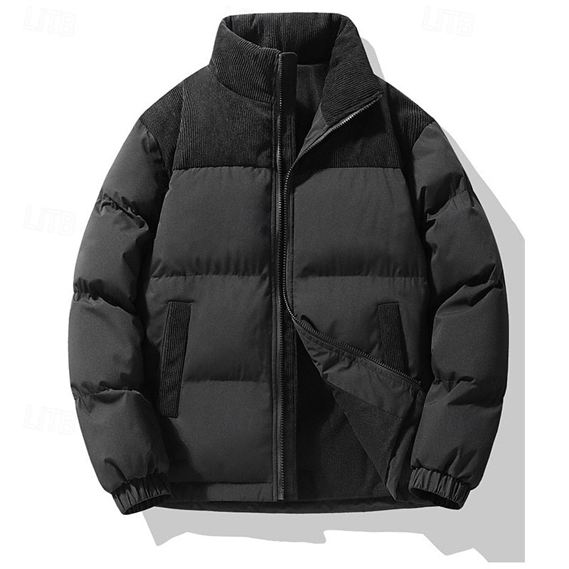 Leander | Herren Steppjacke Winterjacke mit Stehkragen - Beige - Image 6