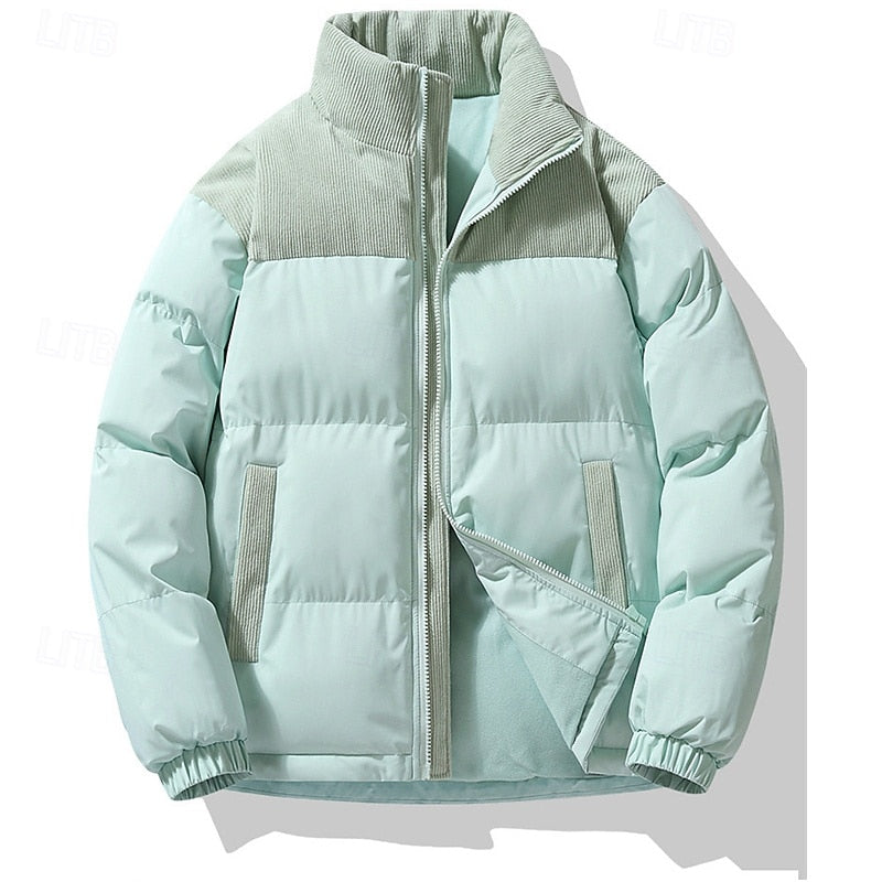 Leander | Herren Steppjacke Winterjacke mit Stehkragen - Beige - Image 7