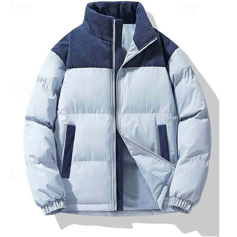 Leander | Herren Steppjacke Winterjacke mit Stehkragen - Beige - Image 9