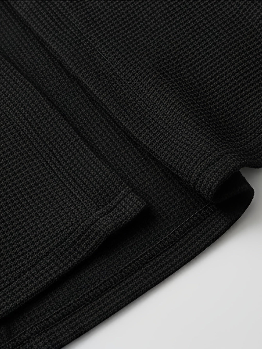 Leander | Herren Strickjacke Offen Cardigan - Black - Image 6