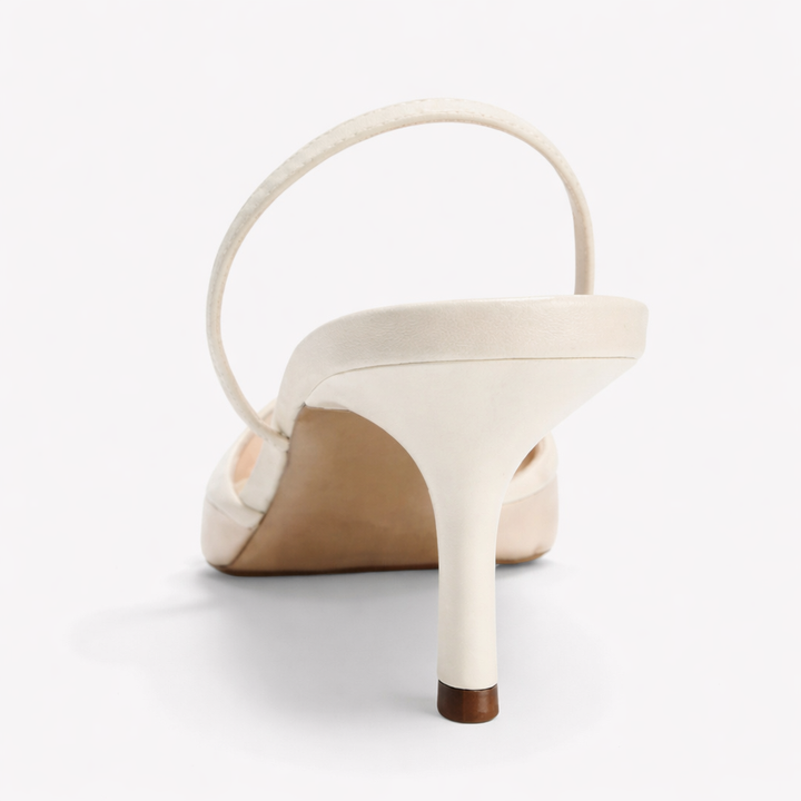 Leandra | Damen Bestickte Slingback Pumps mit spitzer Zehenpartie - Beige - Image 4