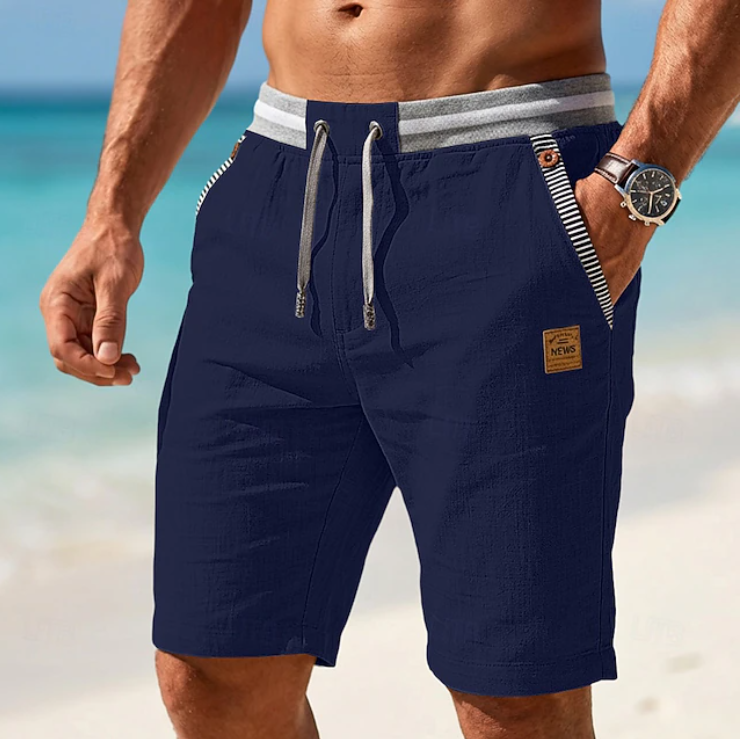 Leandro | Herren Casual Shorts mit Kordelzug - Sky Blue - Image 5