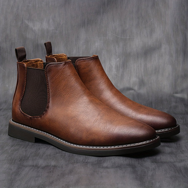 Leandro | Herren Chelsea Stiefeletten Slip-On - Brown - Image 3