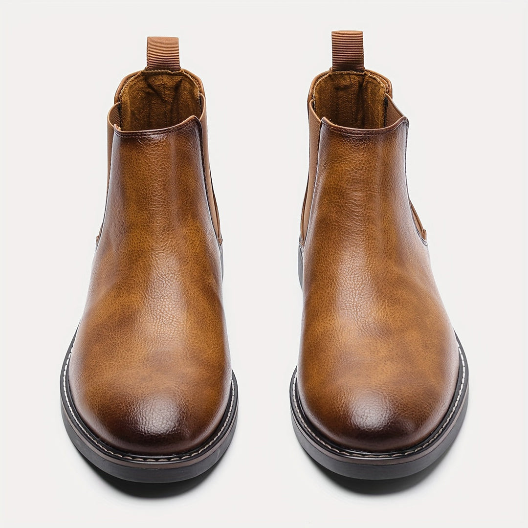 Leandro | Herren Chelsea Stiefeletten Slip-On - Brown - Image 8