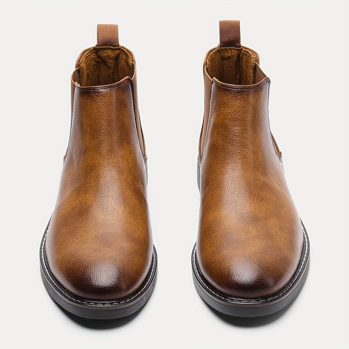Leandro | Herren Chelsea Stiefeletten Slip-On - Brown - Image 8