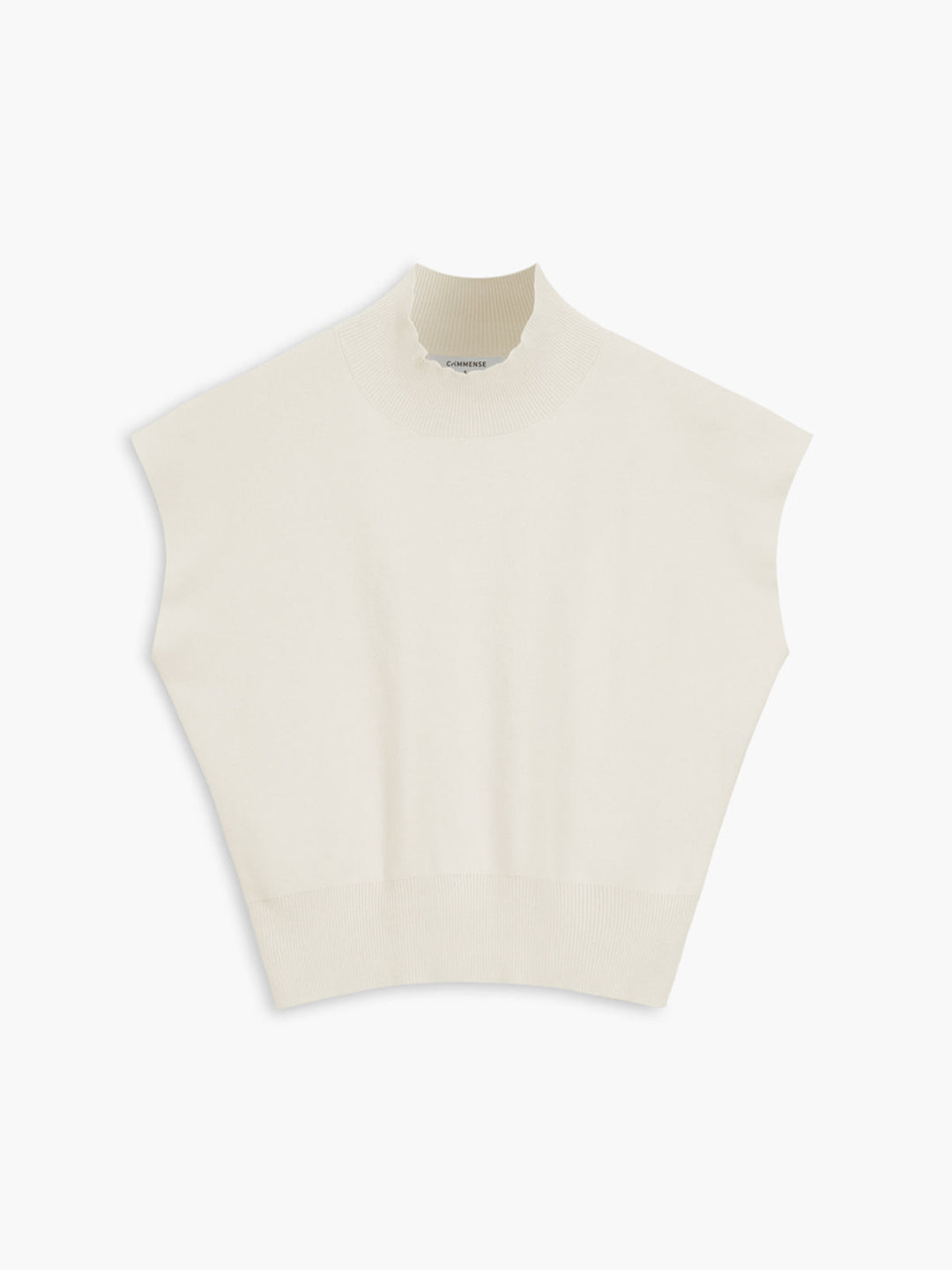 Zara | Damen Strick Pullunder schwarz, ärmellose Weste Rollkragen