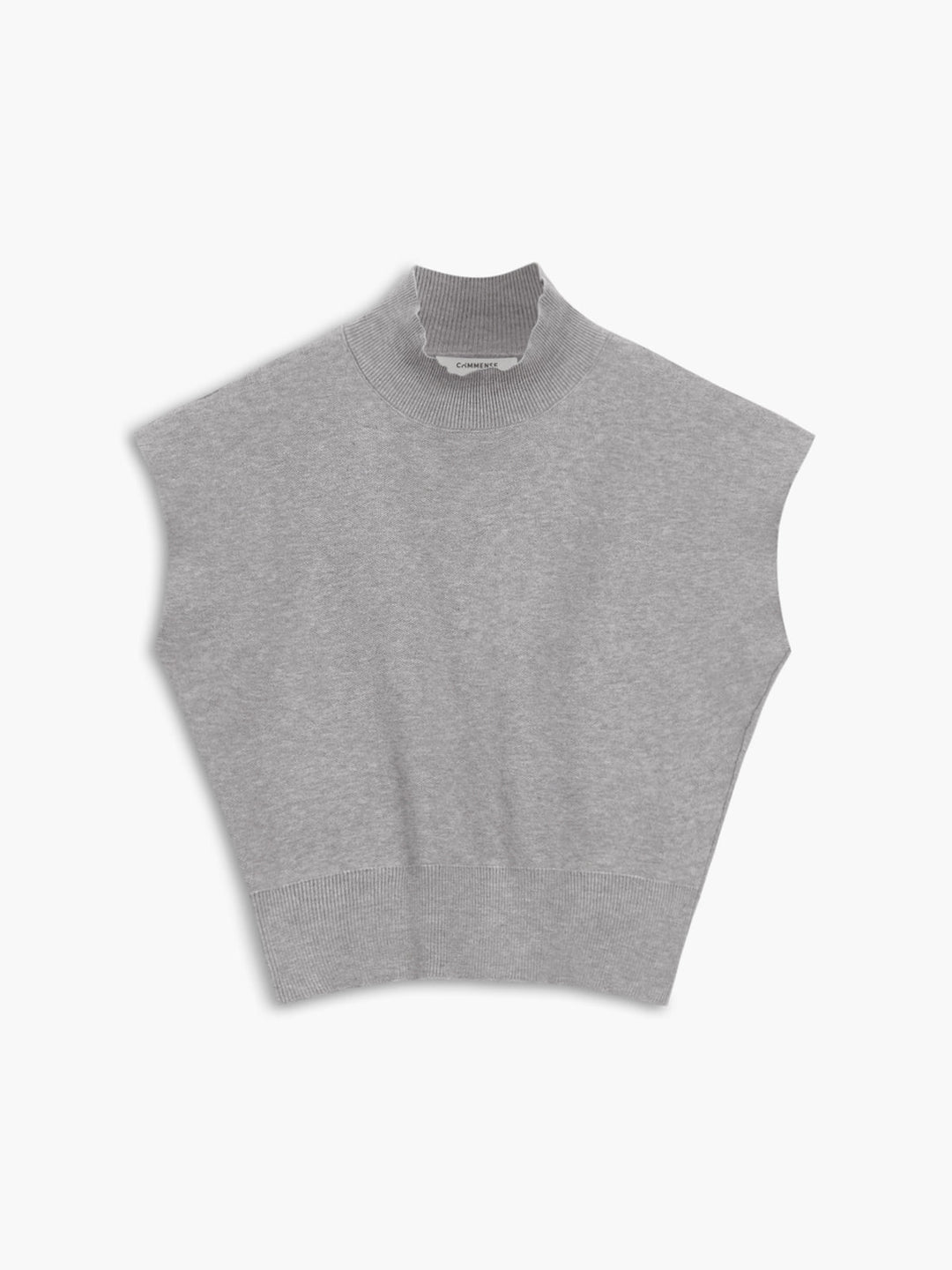 Zara | Damen Strick Pullunder schwarz, ärmellose Weste Rollkragen