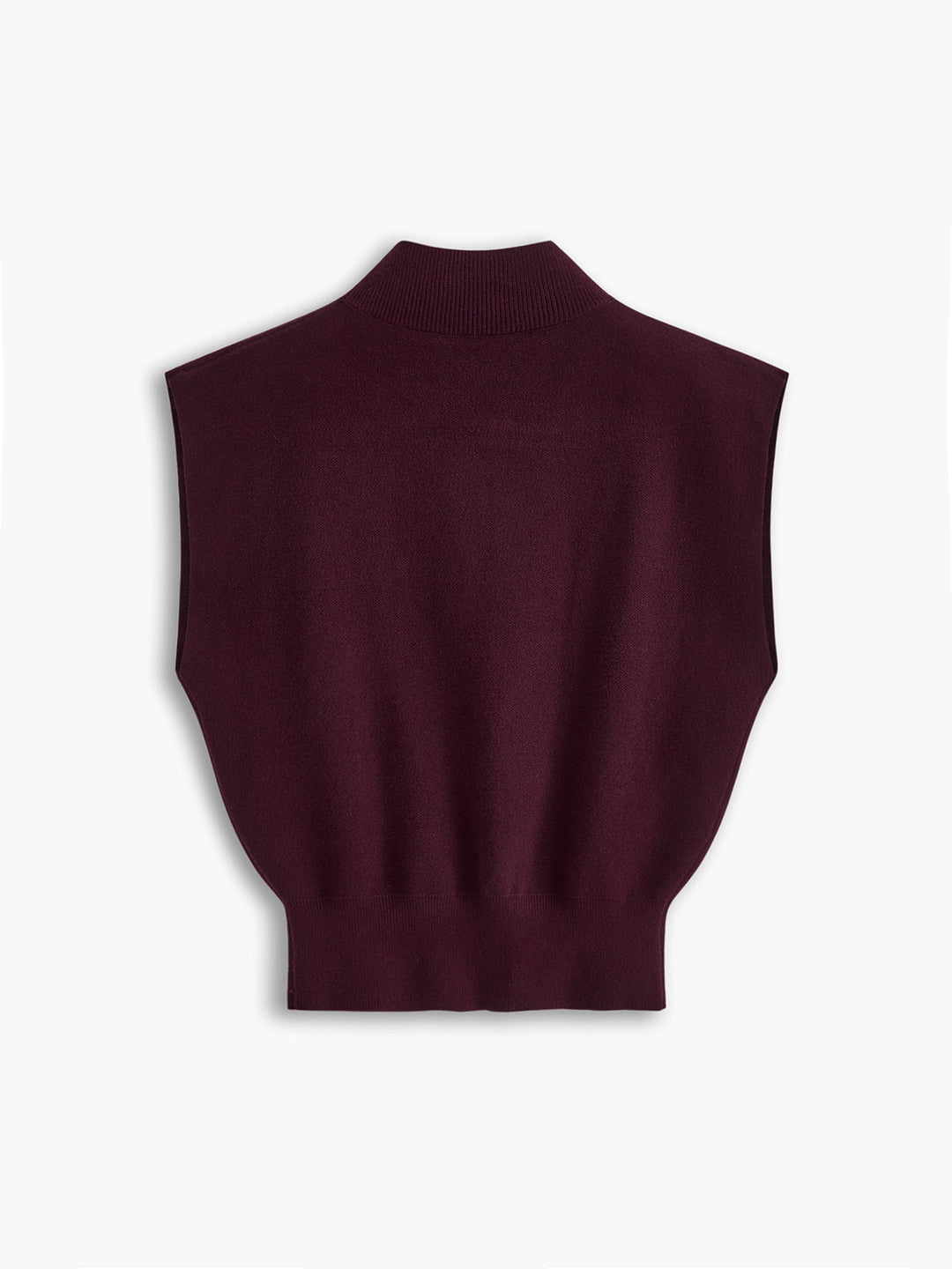 Zara | Damen Strick Pullunder schwarz, ärmellose Weste Rollkragen