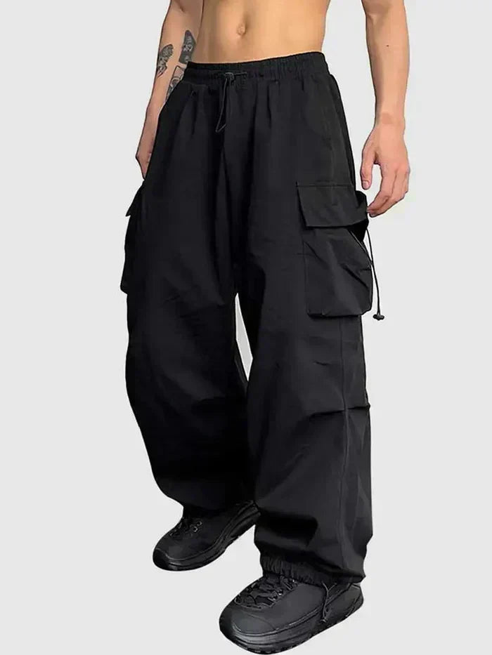Lennox | Herren Cargohose Weites Bein Relaxed Fit - Black - Image 1