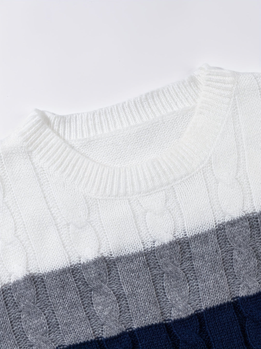 Leofwin | Herren Colorblock Strickpullover mit Rundhals - Image 5