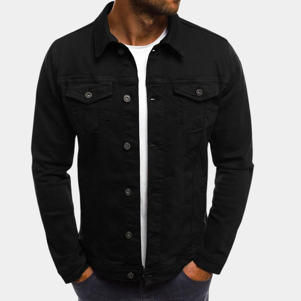 Leonhard | Herren Trucker Jacke mit Knopfverschluss Khaki - Khaki - Image 3