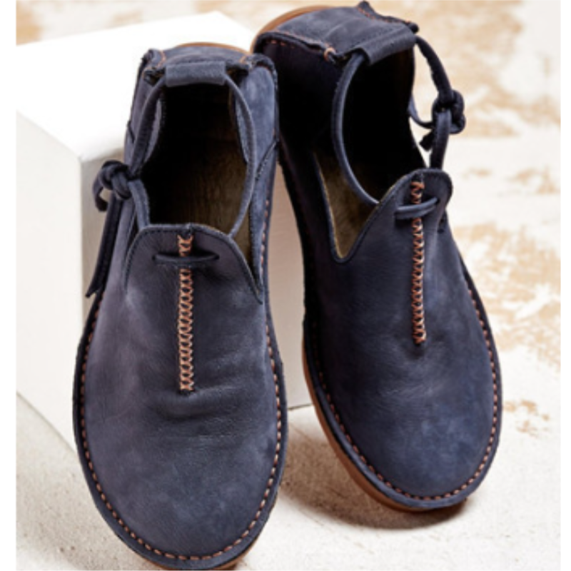 Leonie | Damen Navy Schnür-Stiefeletten - Navy - Image 1