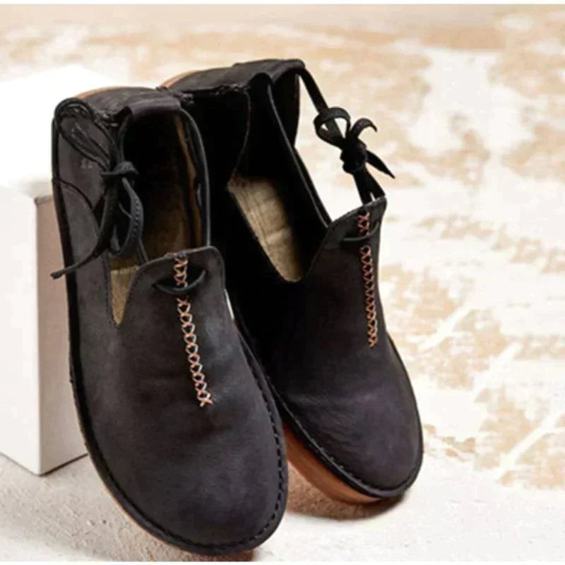 Leonie | Damen Navy Schnür-Stiefeletten - Navy - Image 3