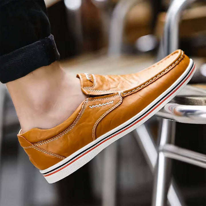 Levin | Herren Loafer Slipper Slip-on Freizeitschuh - Camel - Image 1