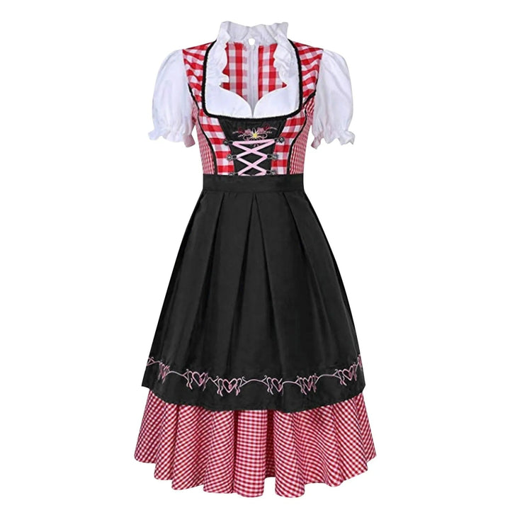 Lieselotte | Damen Dirndl Oktoberfest Karokleid mit Schürze - Image 2