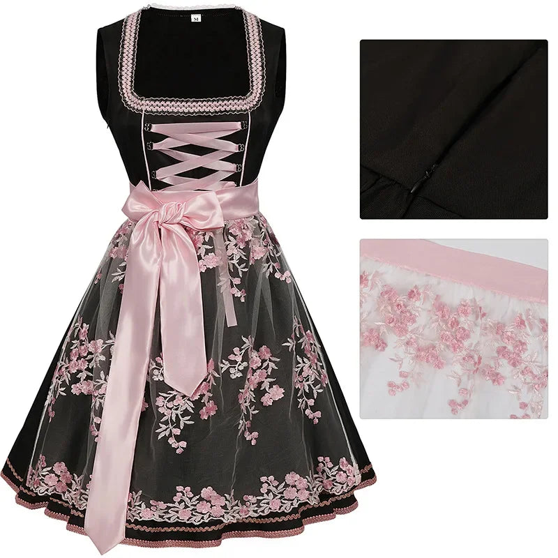 Lieselotte | Damen Dirndl Oktoberfest Kleid - Black - Image 9