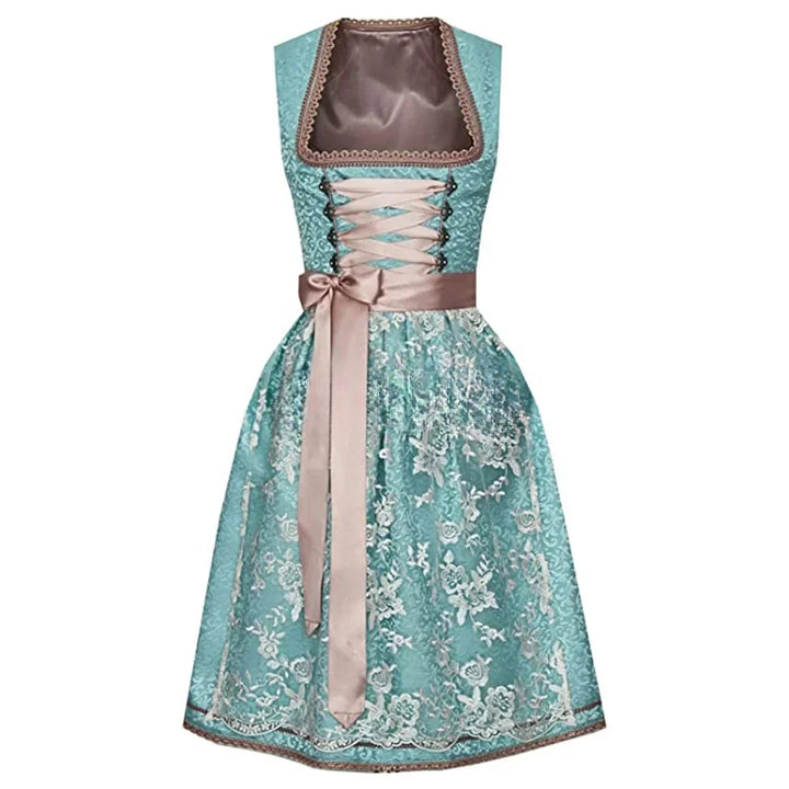 Lieselotte | Damen Dirndl Oktoberfest Kleid mit Schürze - Grey - Image 3