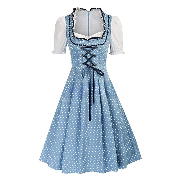 Lieselotte | Damen Dirndl Oktoberfest Kleid mit Schürze - Grey - Image 5