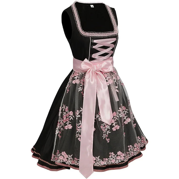 Lieselotte | Damen Dirndl Oktoberfest Midi-Kleid - Black - Image 2