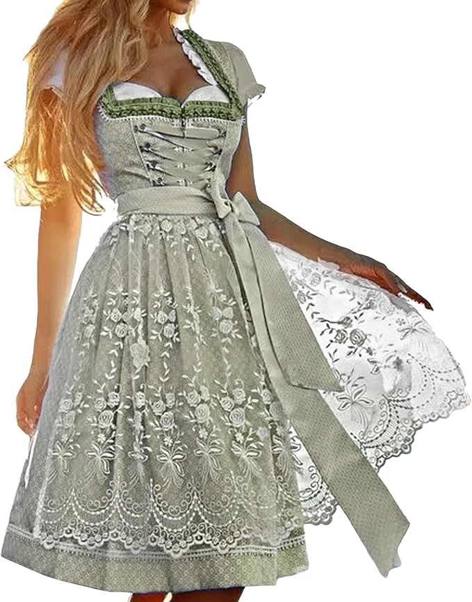 Lieselotte | Damen Dirndl Oktoberfest Set, 60 chars - Sage - Image 4