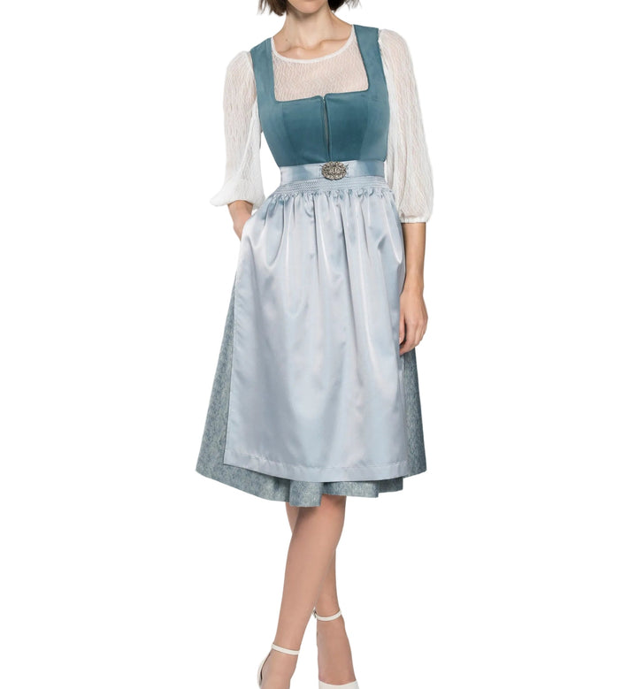 Lieselotte | Damen Dirndl Oktoberfest Set, 60 Zeichen - Teal - Image 1