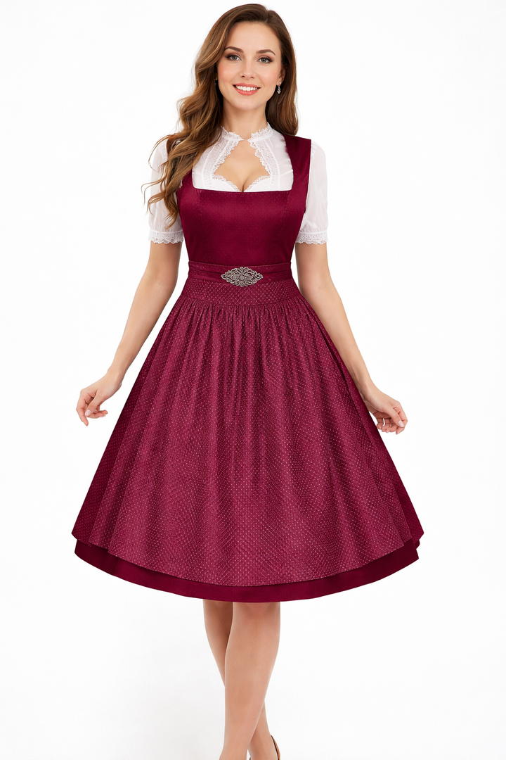 Lieselotte | Damen Dirndl Oktoberfest Set, 60 Zeichen - Teal - Image 4