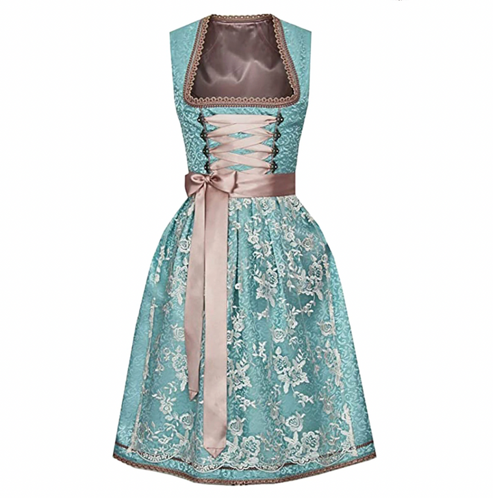 Lieselotte | Damen Dirndl Oktoberfest Trachtenkleid - Turquoise - Image 4