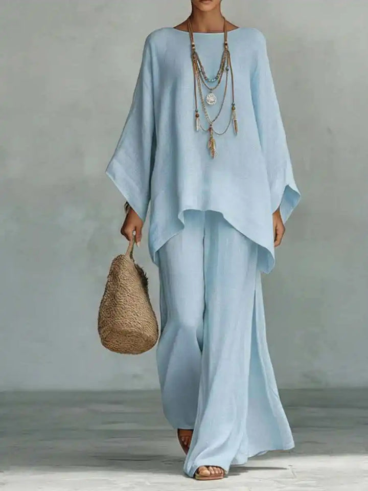 Lieselotte | Damen Oversized Poncho Set - White - Image 7