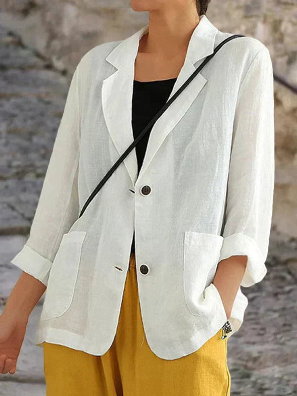 Liselotte | Damen Blazer mit Reverskragen Zwei-Knopf - Black - Image 3