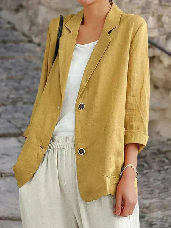 Liselotte | Damen Blazer mit Reverskragen Zwei-Knopf - Black - Image 4