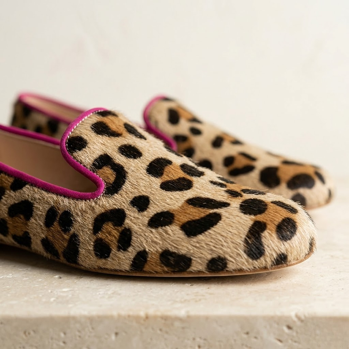 Liselotte | Damen Leopardenmuster Ballerinas - Brown - Image 3