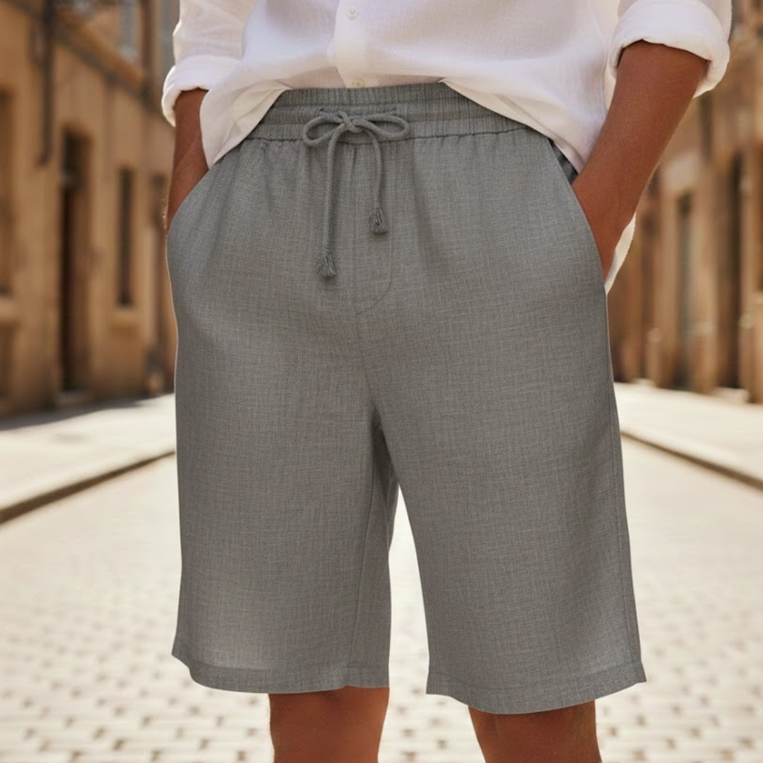 Lukas | Herren Bermuda Shorts Relaxed Fit Kordelzug - Grey - Image 1