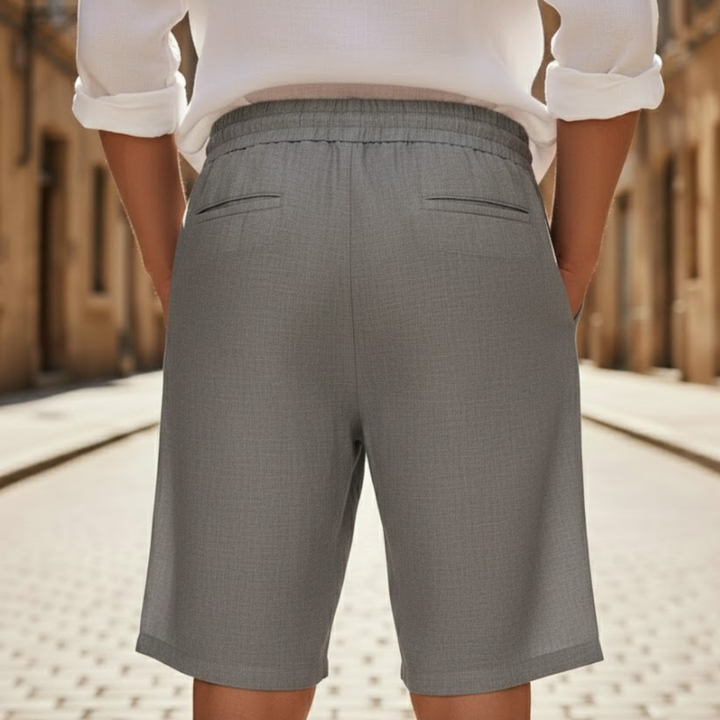 Lukas | Herren Bermuda Shorts Relaxed Fit Kordelzug - Grey - Image 2