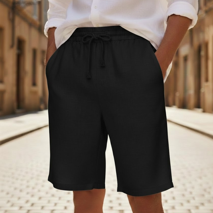 Lukas | Herren Bermuda Shorts Relaxed Fit Kordelzug - Grey - Image 4