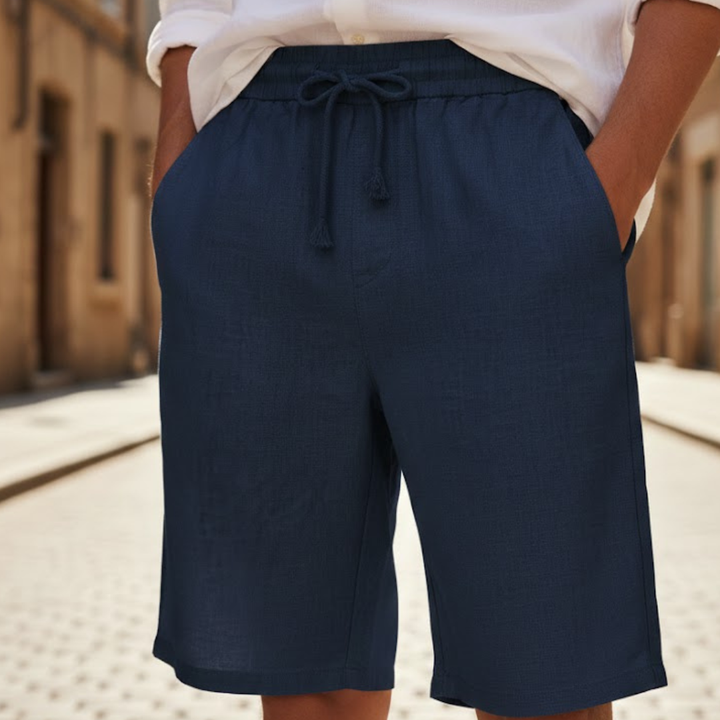 Lukas | Herren Bermuda Shorts Relaxed Fit Kordelzug - Grey - Image 5