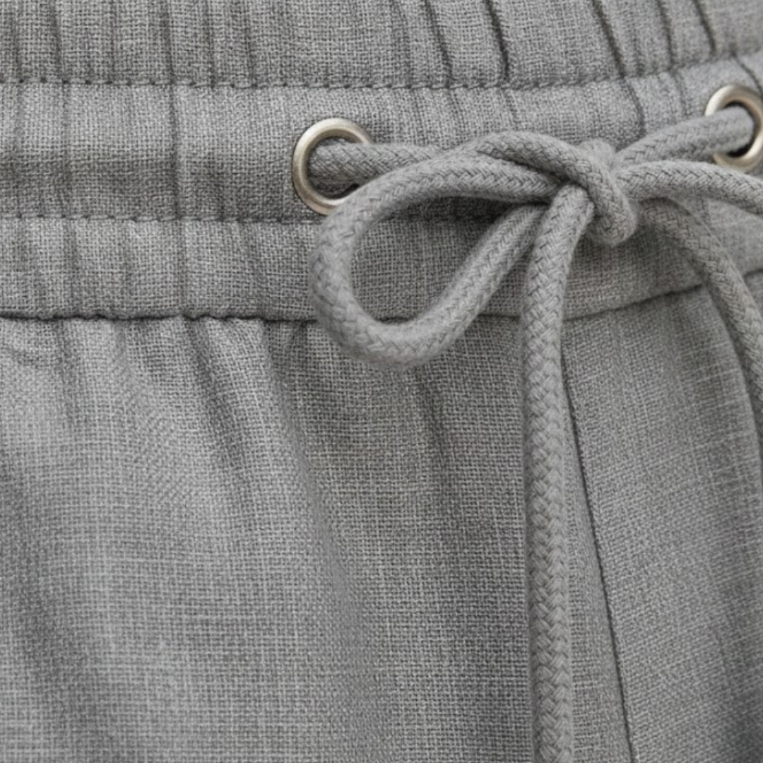 Lukas | Herren Bermuda Shorts Relaxed Fit Kordelzug - Grey - Image 7