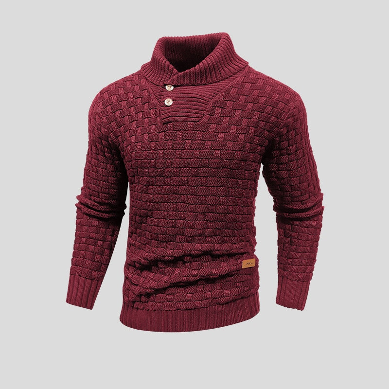 Lukas | Herren Rollkragen Strickpullover mit Zopfmuster - Dark Grey - Image 6