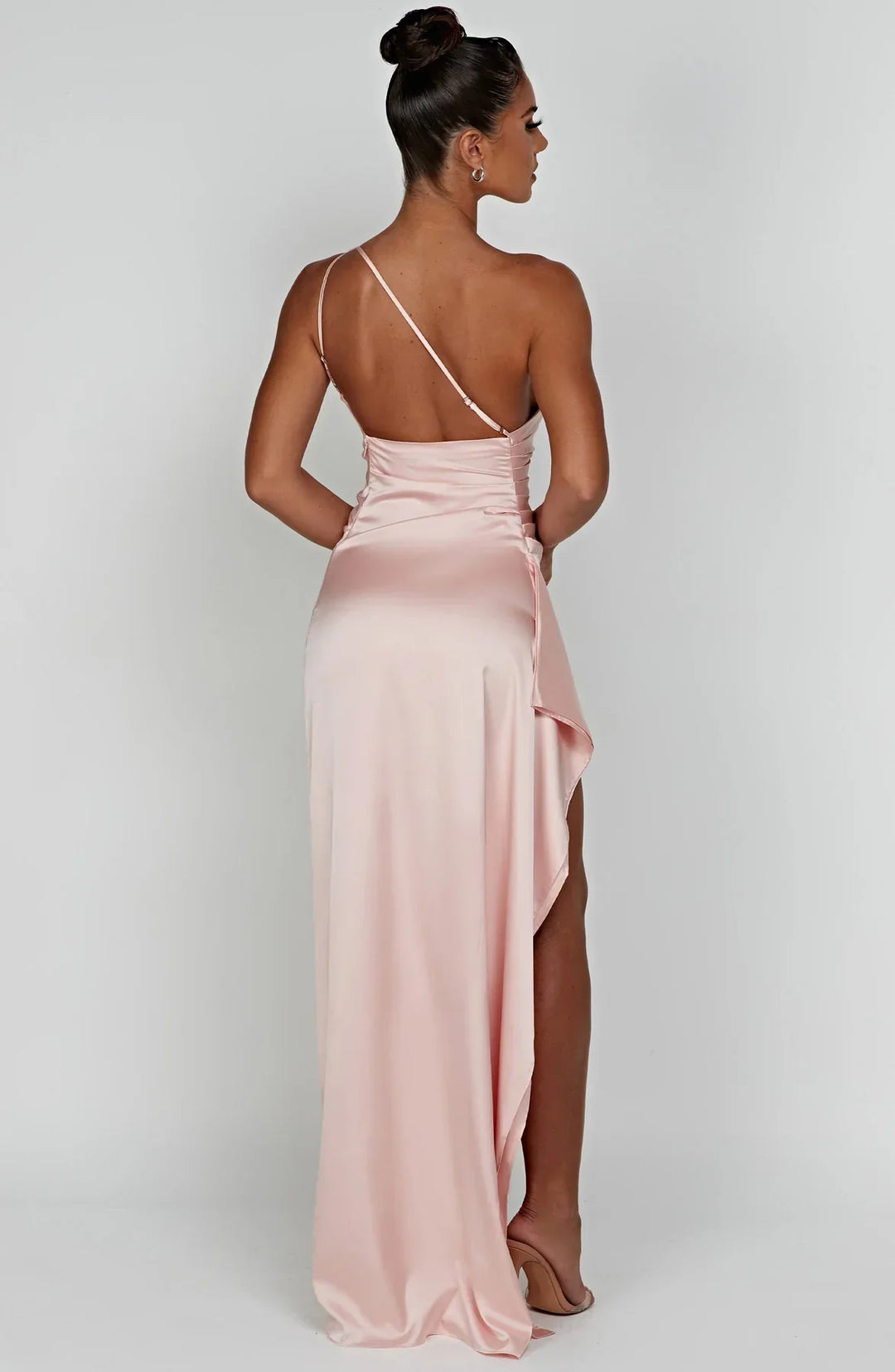 Lysandra | Damen One-Shoulder Abendkleid mit Schlitz - Red - Image 13
