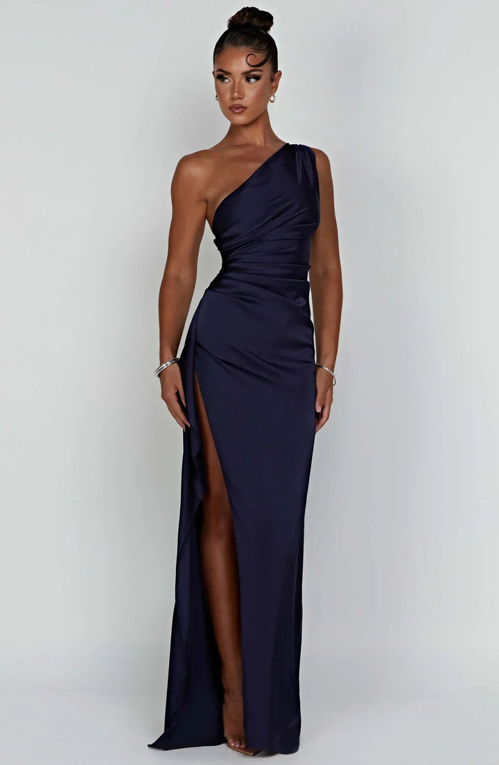 Lysandra | Damen One-Shoulder Abendkleid mit Schlitz - Red - Image 15